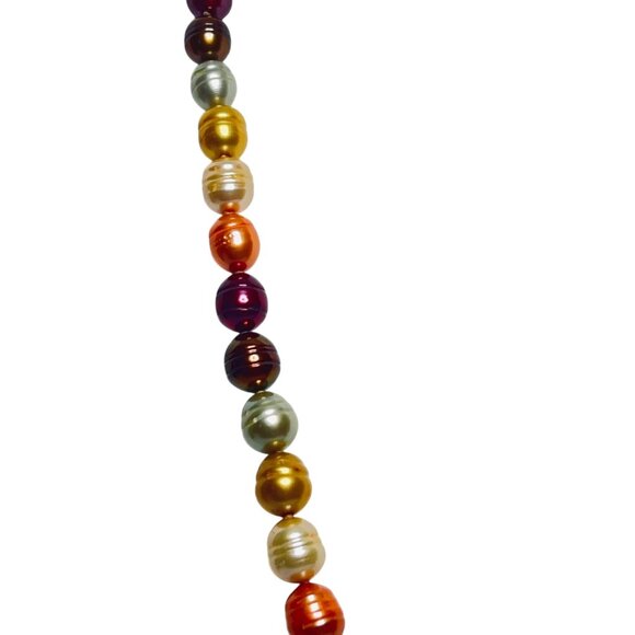Honora Fall Colored Graduated Freshwater Baroque Pearl Necklace (6038) - Picture 2 of 6